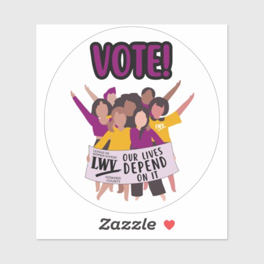 Votez pour Enfants ! sticker en vinyle 4 pouces (Feuille)