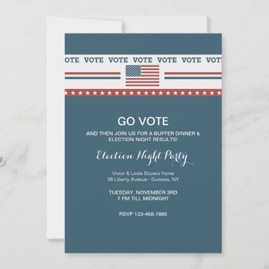 Votez simplement Invitation Du Parti Électoral (Devant)