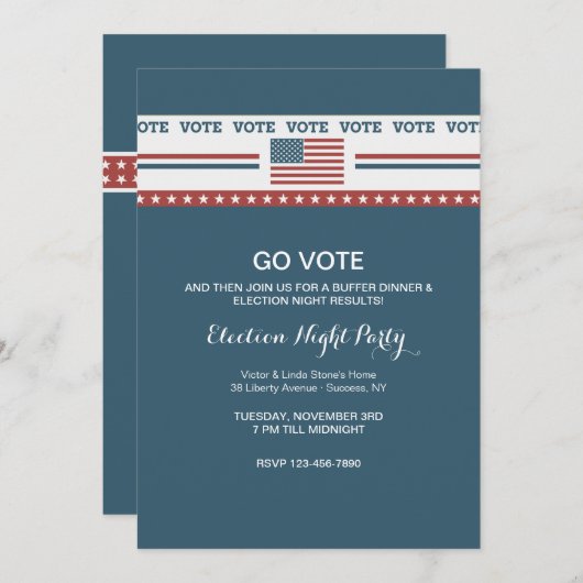 Votez simplement Invitation Du Parti Électoral (Devant / Derrière)