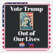 Votez Trump hors de nos vies Sticker (Devant)