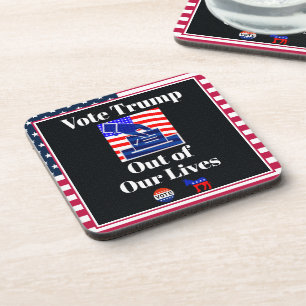 Votez Trump hors de notre Dessous de verre de vie