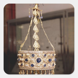 Votive crown of King Recesvinth Vierkante Sticker