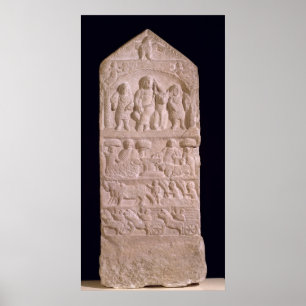 Votive stela gewijd aan Sature Poster