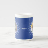 VOTRE 2 PHOTOS & MONOGRAM Snowflake Cadre mug (Devant)