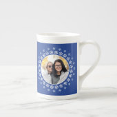 VOTRE 2 PHOTOS & MONOGRAM Snowflake Cadre mug (Droite)