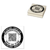 Votre adresse Round QR Code Modèle de tampon en ca (Tamponné)