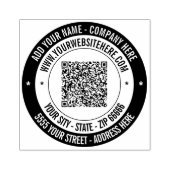 Votre adresse Round QR Code Modèle de tampon en ca (Impression)