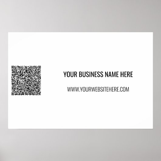 Votre affiche promotionnelle de code QR et de text (Devant)