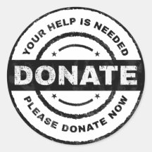 Votre aide est nécessaire Autocollants de don pour