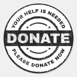 Votre aide est nécessaire Autocollants de don pour