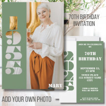 Votre année photo 1955 70e anniversaire Invitation