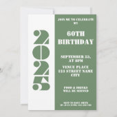 Votre année photo 1965 60e anniversaire Invitation (Dos)