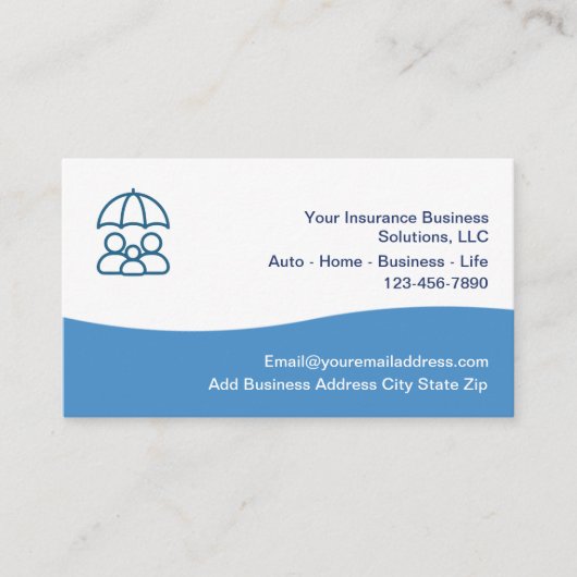 Votre assurance Cartes de visite modernes (Devant)