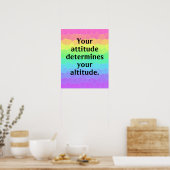 Votre attitude détermine votre altitude Poster (Cuisine)