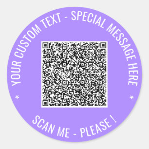Votre autocollant de code QR avec texte et couleur