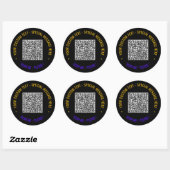 Votre autocollant de code QR avec texte personnali (Feuille)