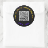 Votre autocollant de code QR avec texte personnali (Sac)