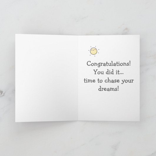 Votre avenir est si brillant ! Carte de fin d'étud (Intérieur)