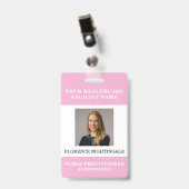 Votre badge photo d'identification de la société d (Avant avec clip)