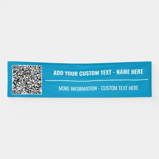 Votre bannière de texte personnalisé pour code QR  (Horizontal)