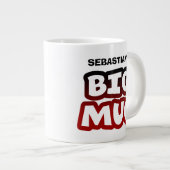 Votre Big Mug Black et Red Name Typographie modern (Devant droit)