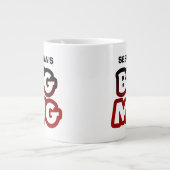 Votre Big Mug Black et Red Name Typographie modern (Devant)