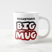 Votre Big Mug Black et Red Name Typographie modern (Droite)