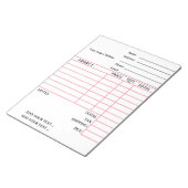 Votre Bloc-notes de facturation (Incliné)