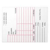 Votre Bloc-notes de facturation (Devant)