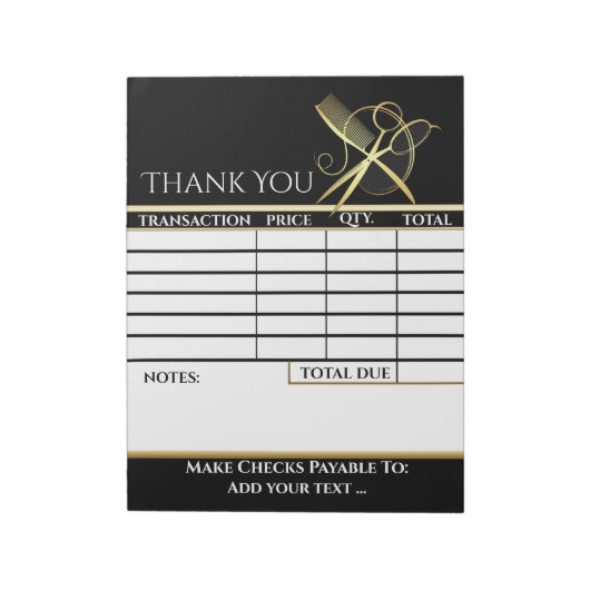 Votre Bloc-notes de facture (Tourné)