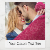 VOTRE bouteille de vin photo et texte étiquettes (Étiquettes simples)