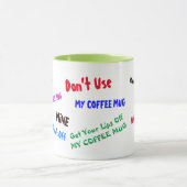 VOTRE BUREAU ACCUEIL CAFÉ MUG N'UTILISEZ PAS SILLY (Centre)