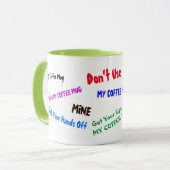 VOTRE BUREAU ACCUEIL CAFÉ MUG N'UTILISEZ PAS SILLY (Devant gauche)