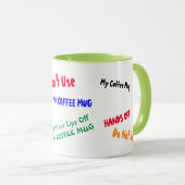 VOTRE BUREAU ACCUEIL CAFÉ MUG N'UTILISEZ PAS SILLY (Devant droit)
