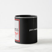 VOTRE BUSINESS MARDED LOGO SLOGAN NOIR CAFÉ MUG (Centre)