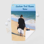 Votre cadeau de serviette de golf photo avec texte (En situation)