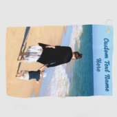 Votre cadeau de serviette de golf photo avec texte (Horizontal)