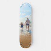Votre cadeau de skateboard photo avec nom de texte (Recto)