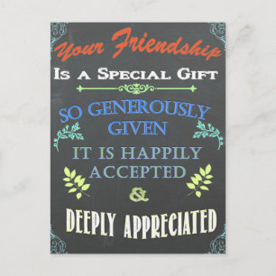 Votre Carte Chalkboard d'amitié