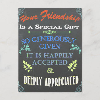 Votre Carte Chalkboard d'amitié