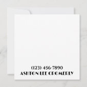 Votre carte d'affaires à plat (Dos)