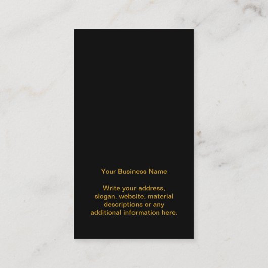 Votre carte d'affichage logo d'entreprise Gold Bla (Dos)