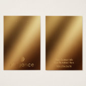 Votre carte d'affichage Logo Gold sur Porte-oreill (Devant & derrière)