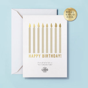Votre carte d'anniversaire d'affaires Bougies en f