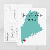 Votre carte de Maine en forme de couleurs Enregist (Devant / Derrière)