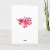 Votre carte de message texte spécial Bouquet Roses (Dos)