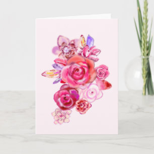 Votre carte de message texte spécial Bouquet Roses