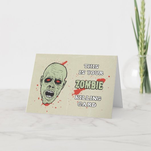 Votre carte de meurtre zombie pour l'anniversaire  (Devant)
