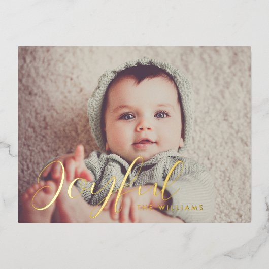 Votre carte de Noël photo | Joyeuse huile (Recto)