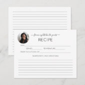 Votre carte de recette personnalisée photo (Devant / Derrière)